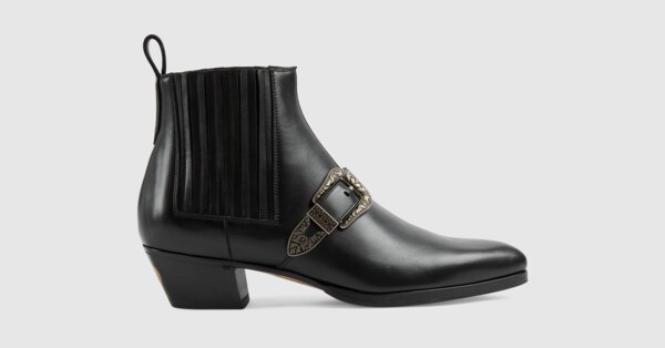 gucci leather boots mens