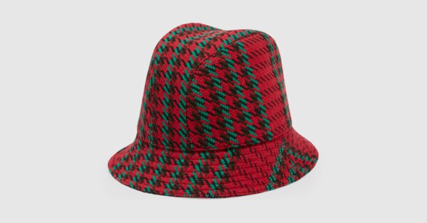 gucci houndstooth hat