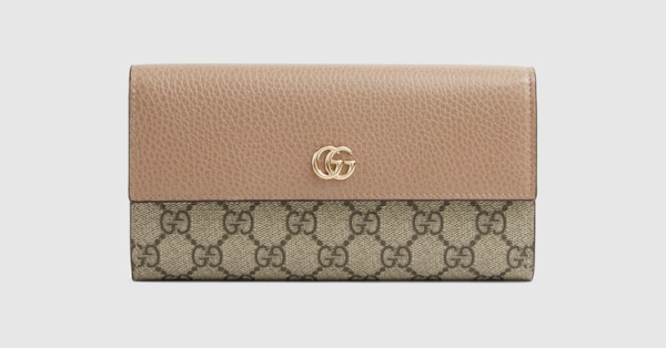 週末最終セール　美品　GUCCI グッチ　ながさん　茶色　ピンク　バイカラ　灰 週末最終セール 美品 GUCCI グッチ ながさん 茶色 ピンク