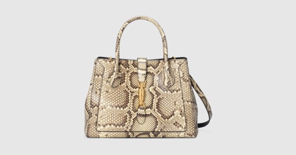 Gucci Jackie 1961 python medium tote bag. 1