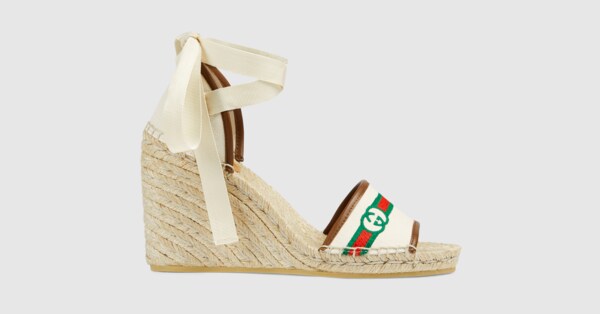 sandales compensées gucci