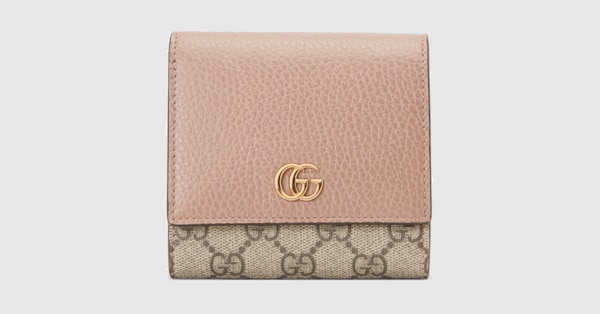 Ggマーモント 日本限定 ウォレットダスティピンク レザー Ggスプリーム Gucci Jp