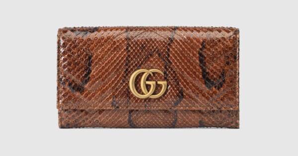 Gucci GG Marmont python continental wallet. 1