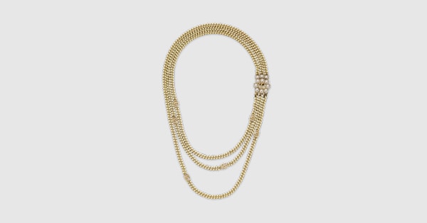 Gucci Pearl Double G layered necklace. 1