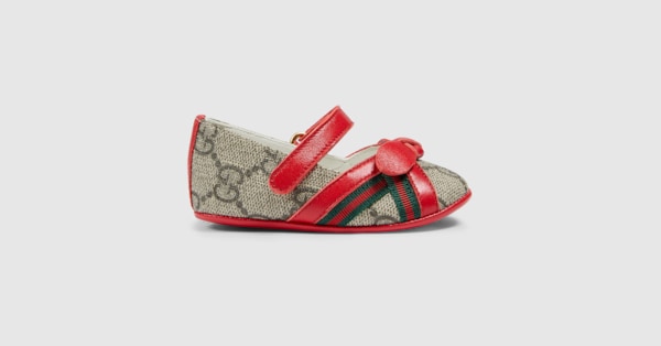 Gucci - Zapatos destalonados azules Princetown GG para bebé | Childrensalon