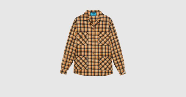 Gucci Disney x Gucci Donald Duck check wool shirt. 10