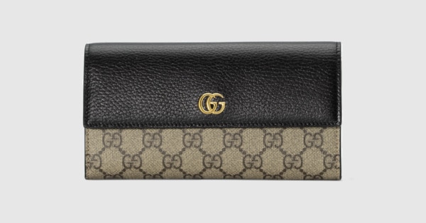長財布 Gucci Black Leather Gg Marmont Wallet GG Marmont zip around wallet in black leather | GUCCI® CA
