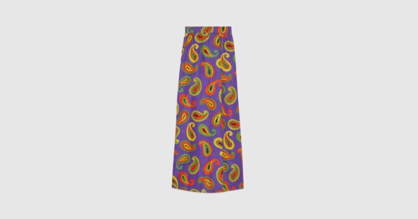 Gucci Paisley print canvas long skirt. 6 Gucci Paisley print canvas long skirt. 6