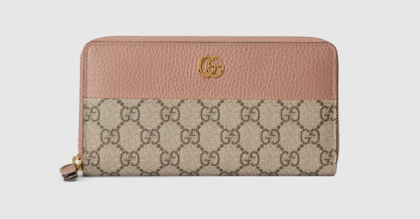 Gucci GG Marmont Zip-Around Calfskin Wallet