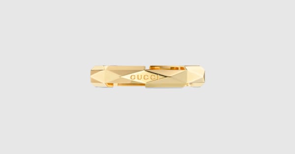 Gucci Link to Love〕スタッズリング 18k ゴールド ・18K