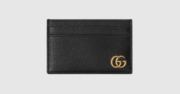 ダブルG パスケース ・ブラック レザー | GUCCI公式