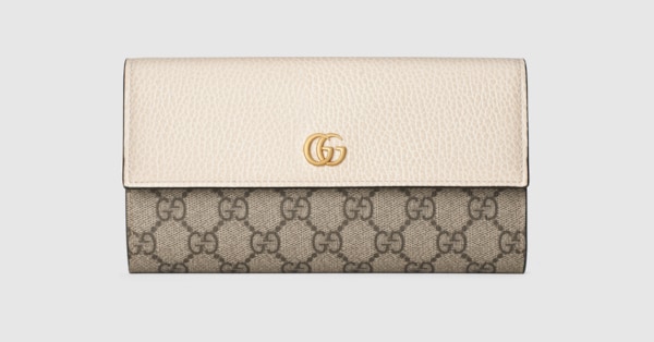 GUCCI GGウォレット ダブルG ジップアラウンド ウォレット ・ダスティ ピンク＆GG