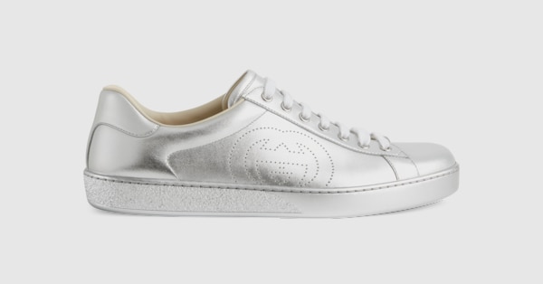 Gucci Men's metallic Ace sneaker. 5