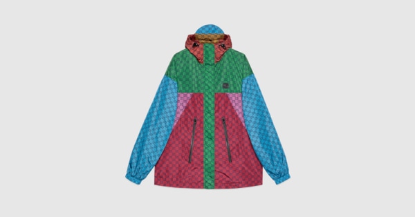 Gucci GG Multicolor nylon hooded jacket. 7