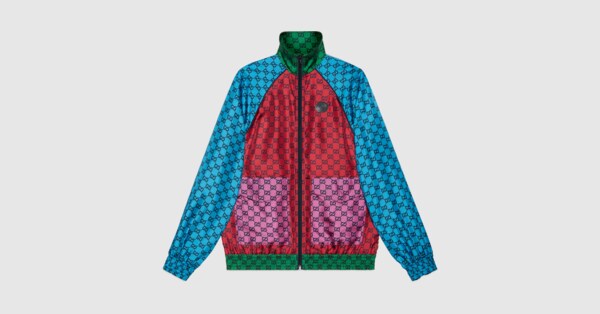 Gucci GG Multicolor silk twill jacket. 7