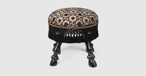 Gucci GG bee and star jacquard stool. 1