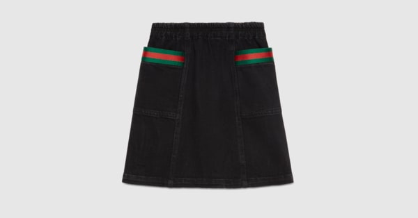 Gucci Children's denim skirt with Web. 4