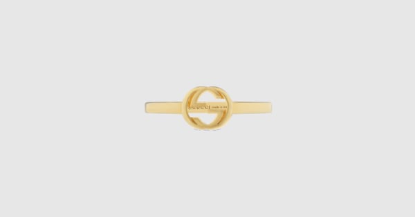 Gucci Interlocking 18k ring in yellow gold | GUCCI® US