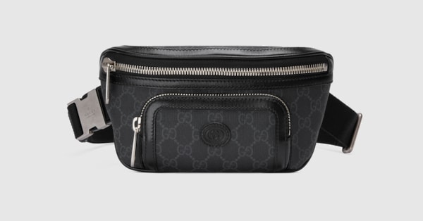 インターロッキングG付き ベルトバッグブラック GGスプリーム | GUCCI® JP