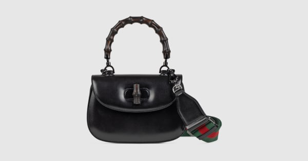 gucci black bamboo bag