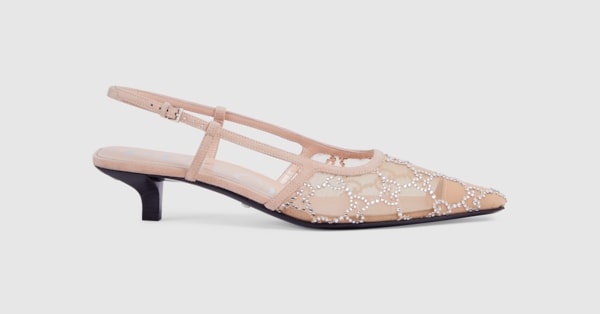【Gucci】ベージュ スリングバックパンプス ホースビット付き ウィメンズ スリングバック パンプス ・グッチ