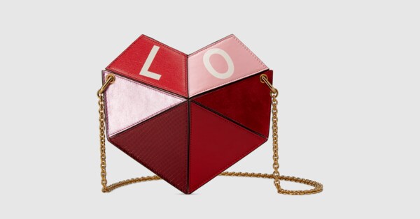 gucci heart bolsa pink