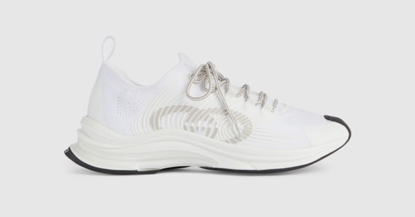 Gucci Run Sneaker Interlocking G White Technical Knit 680893 Men\'s 12.5 US 13 Gucci Run Sneaker  main image 3