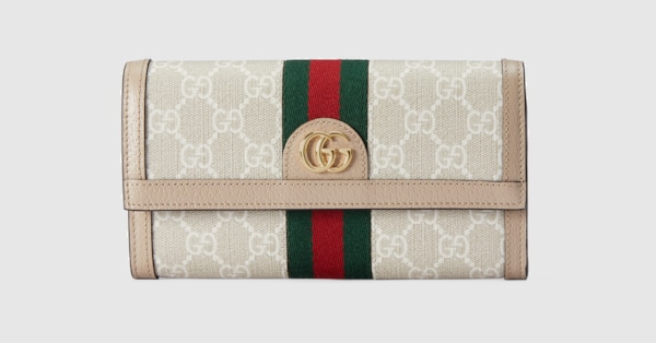Ophidia continental wallet in beige and white Supreme