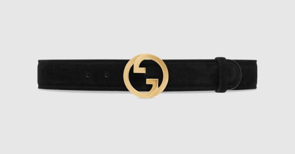Gucci Blondie belt in black suede 