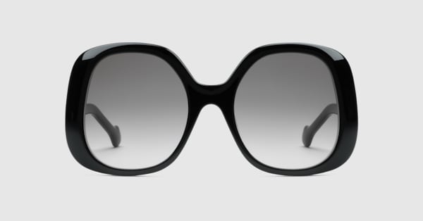 【送料&関税込】Gucci Oval Sunglasses Oval frame sunglasses in black | GUCCI® US