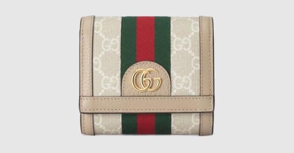 美品　GUCCIオフィディア　カードケース　ウォレット　ベージュ GUCCI グッチ カードケース OPHIDIA オフィディア ベージュ