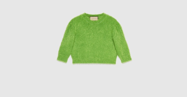 Gucci kids maglione in lana con intarsio pianeta - verde. bambina farfetch  - Stileo.it