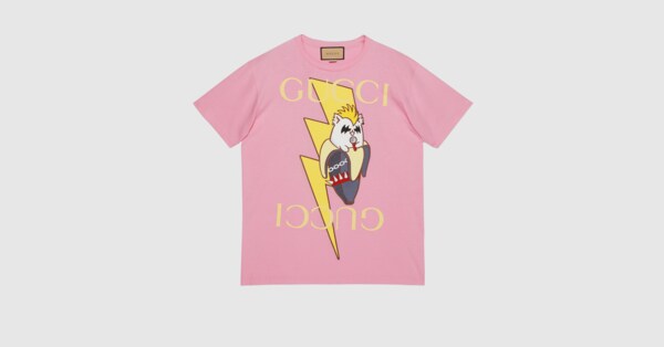 T-shirt Gucci White size L International in Cotton - 23246844