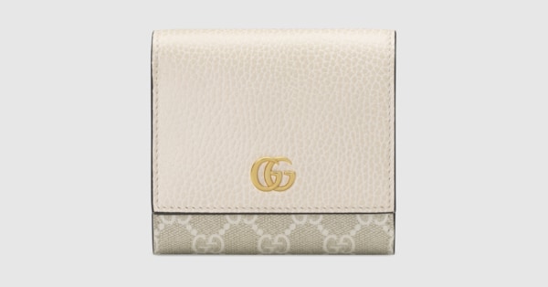 ダブルG バイカラー ミディアム ウォレット ・GGスプリーム