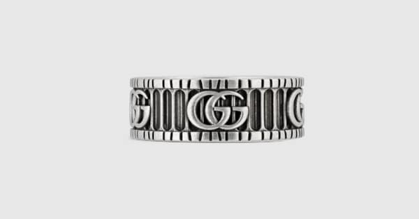 925 Sterling Silver Ring With Double G | GUCCI® US