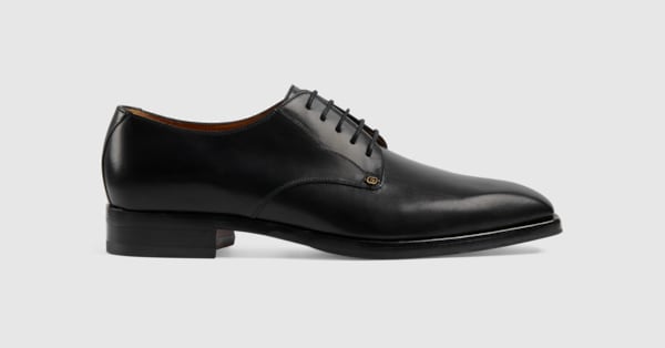 Men's Lace-Up Shoe In Black Leather | GUCCI® UK