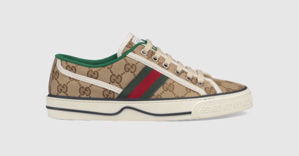 Women's Gucci Tennis 1977 sneaker in beige/ebony original GG