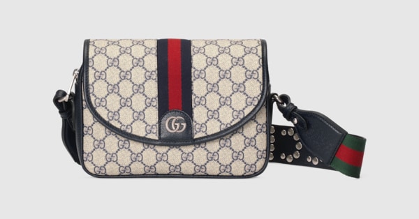 オフィディア〕スモール ショルダーバッグ ・ブルー GGスプリーム