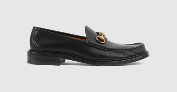 Gucci classic leather horsebit sales loafer