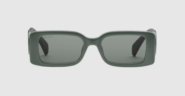 Square frame best sale gucci glasses