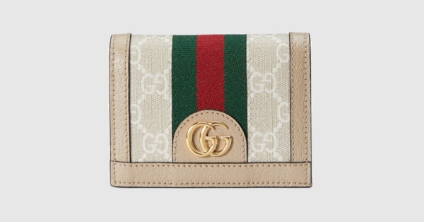 ★Gucci★Ophidia Card Case Wallet★Ivory Ebony Ophidia coin case in beige and ebony GG Supreme | GUCCI® MX