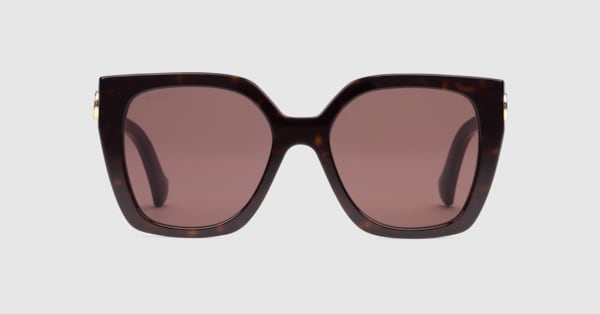 サングラス GUCCI SS23 SQUARE SUNGLASSES (733376 J07401012) Square-frame sunglasses in black acetate | GUCCI® US
