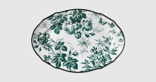 Green Herbarium Oval Tray | GUCCI® US