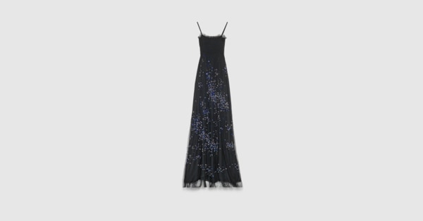 gucci glitter maxi dress