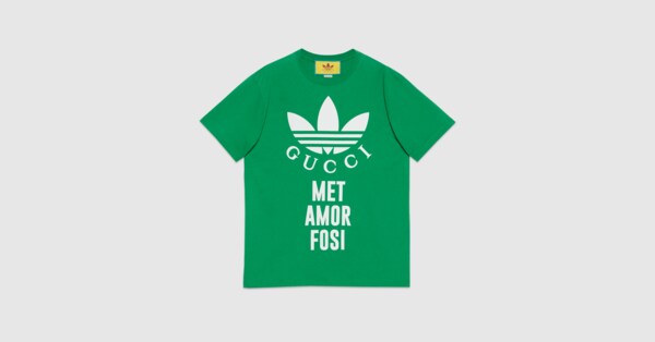 adidas x Gucci コットンジャージー Tシャツグリーン | GUCCI® JP