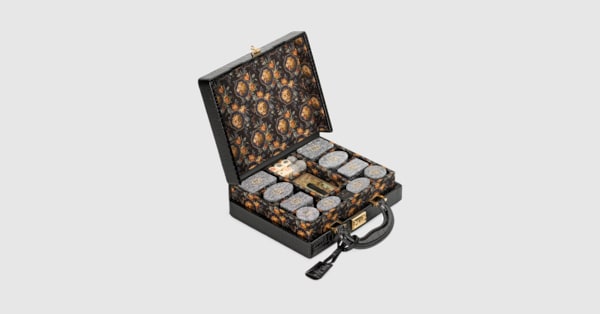 クロコダイル ケース付き デコラティブ ポーカー セット ・ブラック