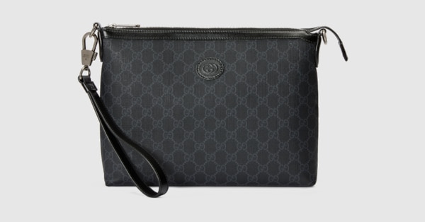 Gucci mens messenger bag black sale