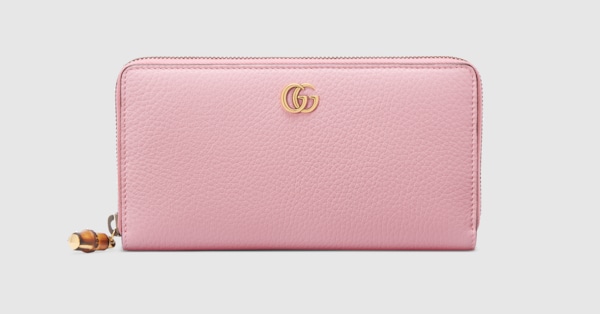GUCCI 財布 バンブー すぐ届く！GUCCI バンブー付き ダブルG ミディアム ウォレット