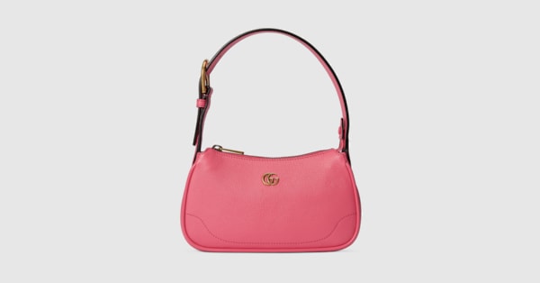 Aphrodite mini shoulder bag in pink leather | GUCCI® SG