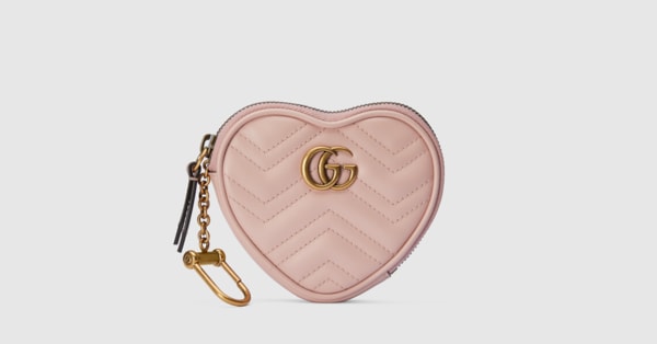 ダブルG ハートシェイプコインケース ・“GUCCI”付き ウィメンズ